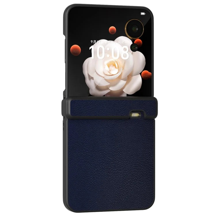 For Honor Magic V Flip 5G Case Hinge Protection PU Leather+PC Phone Cover