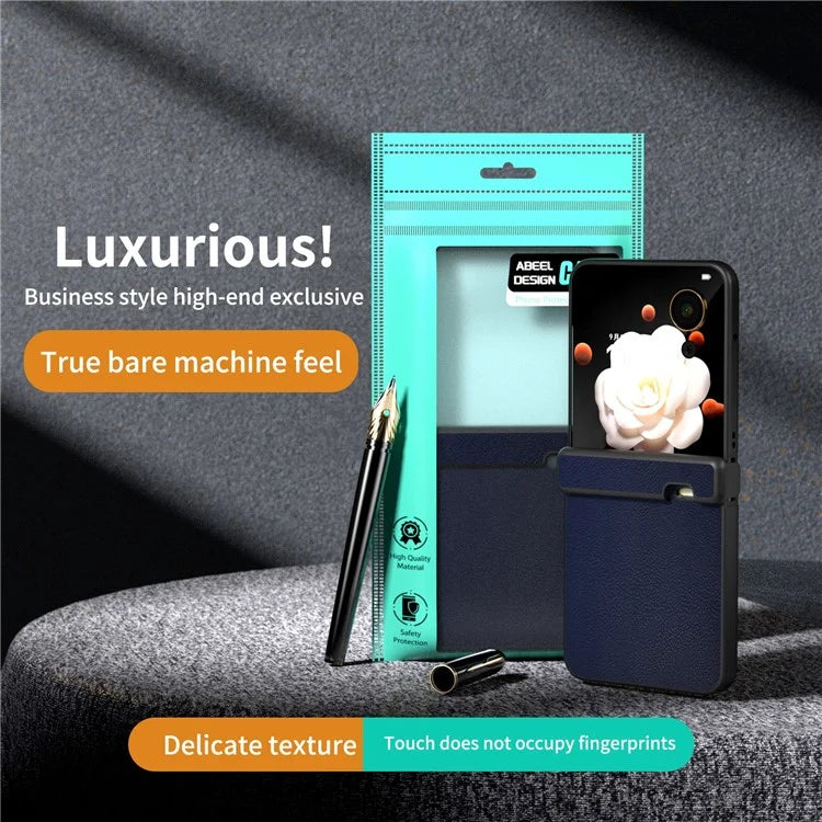 For Honor Magic V Flip 5G Case Hinge Protection PU Leather+PC Phone Cover