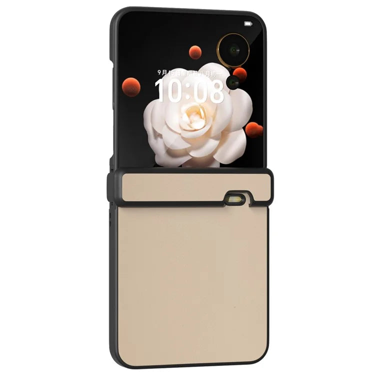 For Honor Magic V Flip 5G Case Hinge Protection PU Leather+PC Phone Cover