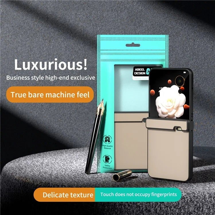 For Honor Magic V Flip 5G Case Hinge Protection PU Leather+PC Phone Cover