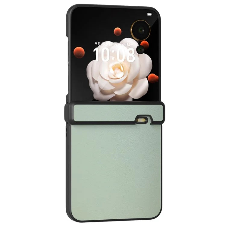 For Honor Magic V Flip 5G Case Hinge Protection PU Leather+PC Phone Cover