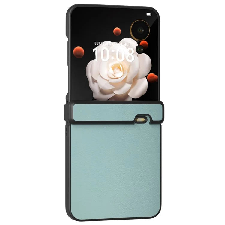 For Honor Magic V Flip 5G Case Hinge Protection PU Leather+PC Phone Cover