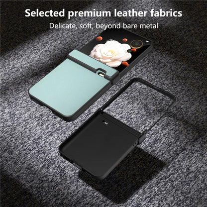 For Honor Magic V Flip 5G Case Hinge Protection PU Leather+PC Phone Cover