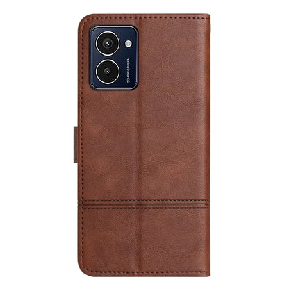 For HMD Pulse Pro Case Line Imprinted PU Leather Wallet Phone Cover
