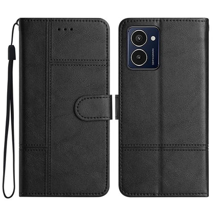 For HMD Pulse Pro Case Line Imprinted PU Leather Wallet Phone Cover