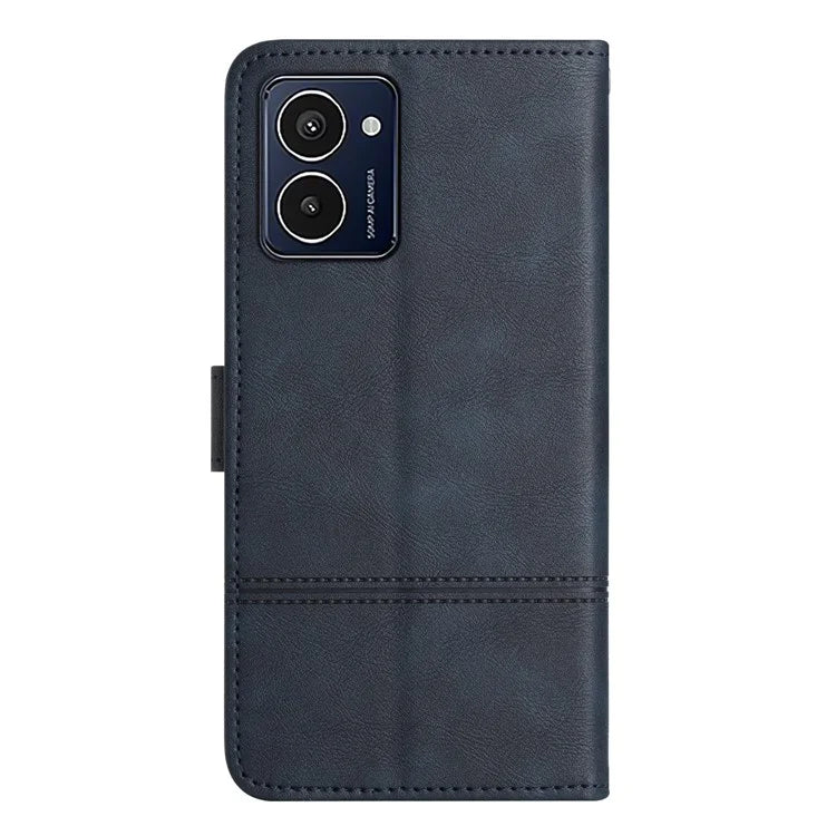 For HMD Pulse Pro Case Line Imprinted PU Leather Wallet Phone Cover