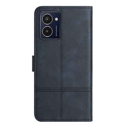 For HMD Pulse Pro Case Line Imprinted PU Leather Wallet Phone Cover