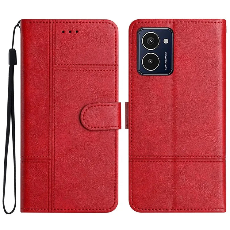 For HMD Pulse Pro Case Line Imprinted PU Leather Wallet Phone Cover