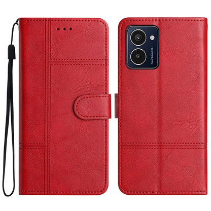 For HMD Pulse Pro Case Line Imprinted PU Leather Wallet Phone Cover