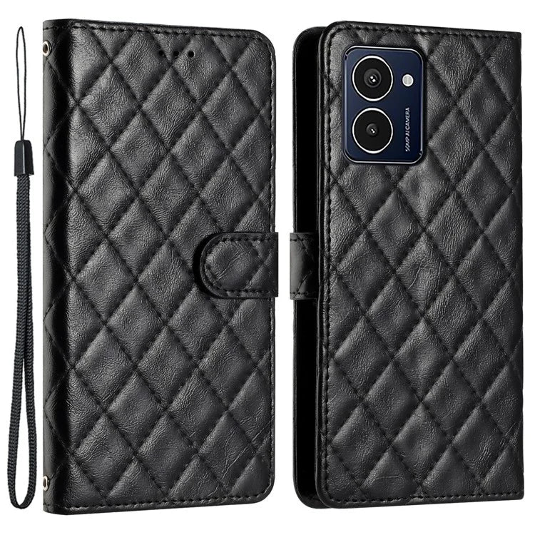 For HMD Pulse Pro Case Classic Rhombus Pattern Leather Phone Cover