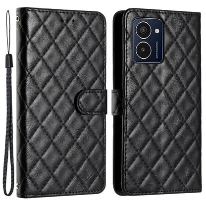 For HMD Pulse Pro Case Classic Rhombus Pattern Leather Phone Cover