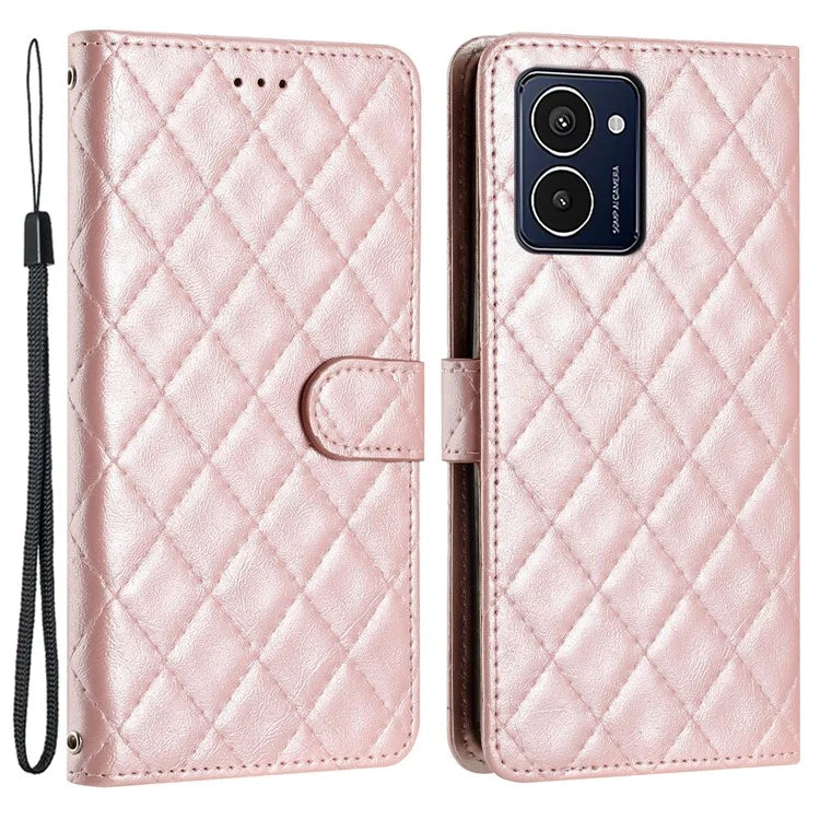 For HMD Pulse Pro Case Classic Rhombus Pattern Leather Phone Cover