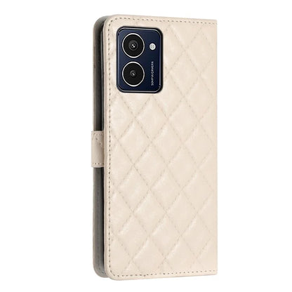 For HMD Pulse Pro Case Classic Rhombus Pattern Leather Phone Cover