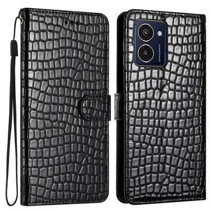 For HMD Pulse Pro Case Stand PU Leather Phone Cover Classic Crocodile Pattern