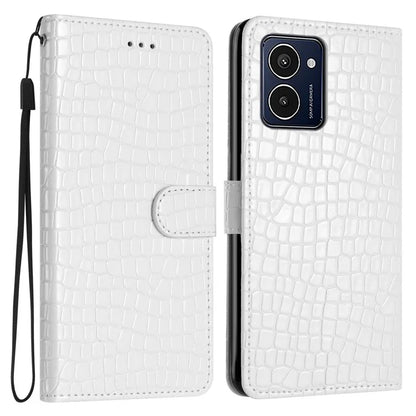 For HMD Pulse Pro Case Stand PU Leather Phone Cover Classic Crocodile Pattern