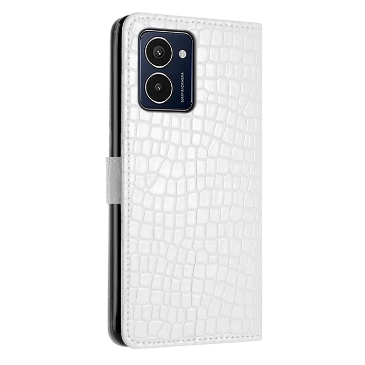 For HMD Pulse Pro Case Stand PU Leather Phone Cover Classic Crocodile Pattern