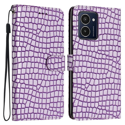 For HMD Pulse Pro Case Stand PU Leather Phone Cover Classic Crocodile Pattern