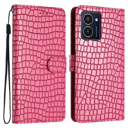 For HMD Pulse Pro Case Stand PU Leather Phone Cover Classic Crocodile Pattern