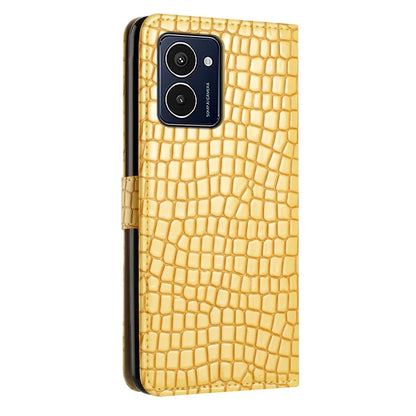 For HMD Pulse Pro Case Stand PU Leather Phone Cover Classic Crocodile Pattern
