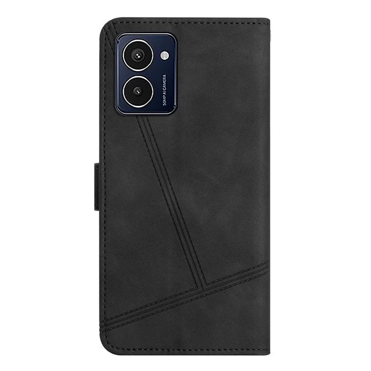 For HMD Pulse Pro Case Flip Leather Retro Phone Cover Lines Imprinted