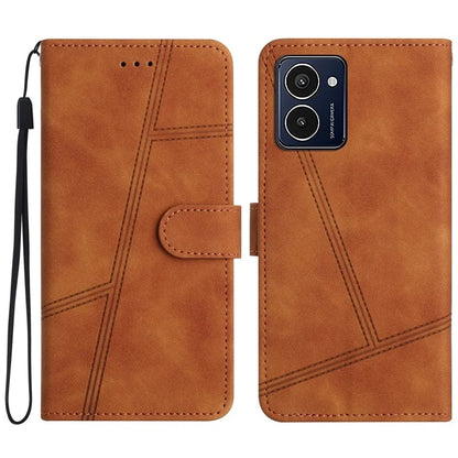 For HMD Pulse Pro Case Flip Leather Retro Phone Cover Lines Imprinted
