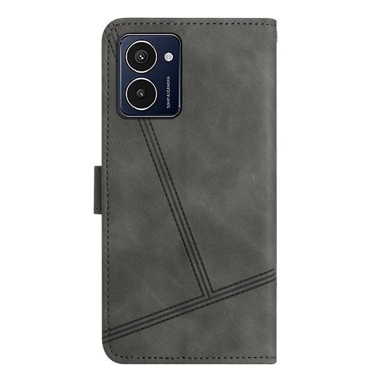 For HMD Pulse Pro Case Flip Leather Retro Phone Cover Lines Imprinted