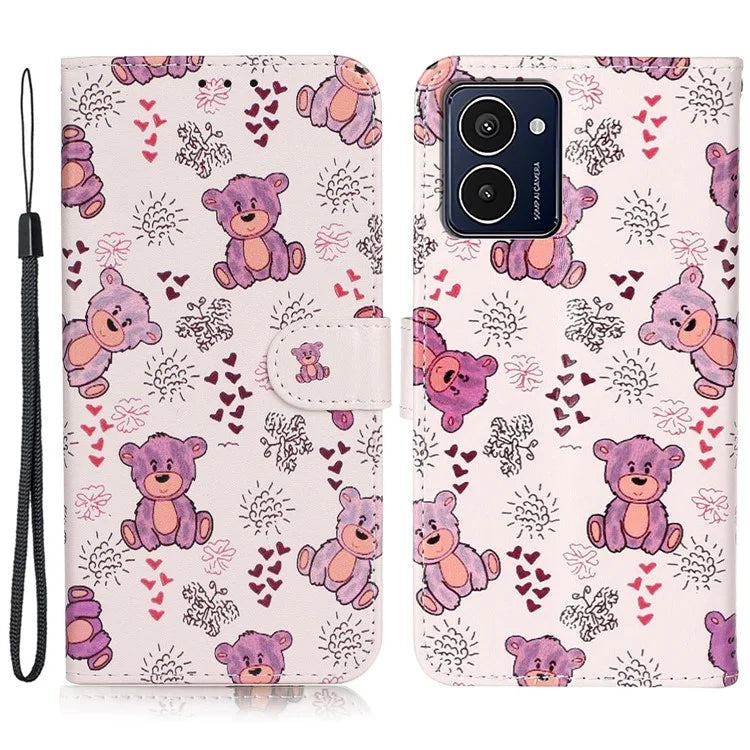 For HMD Pulse Pro Case with Card Holder Pattern Leather Phone Cover