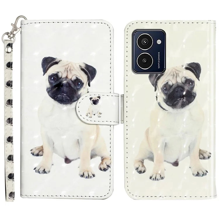 For HMD Pulse Pro Case 3D Pattern Printed Phone Leather Cover Handbag