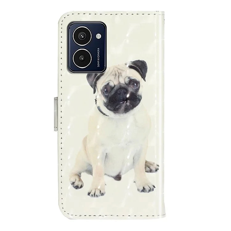 For HMD Pulse Pro Case 3D Pattern Printed Phone Leather Cover Handbag