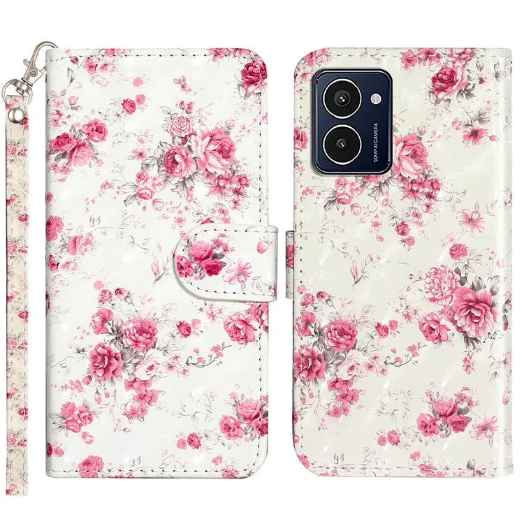 For HMD Pulse Pro Case 3D Pattern Printed Phone Leather Cover Handbag