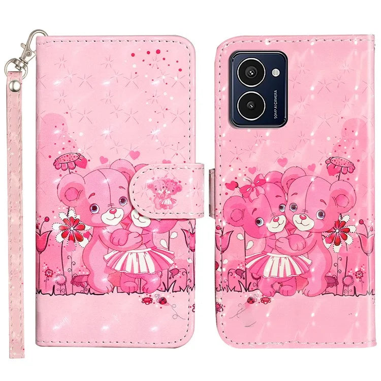 For HMD Pulse Pro Case 3D Pattern Printed Phone Leather Cover Handbag