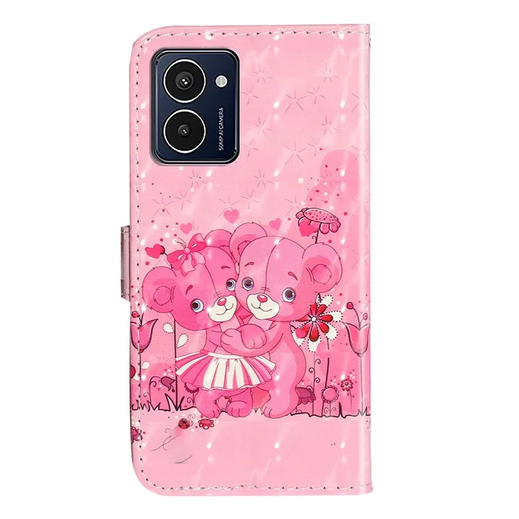 For HMD Pulse Pro Case 3D Pattern Printed Phone Leather Cover Handbag