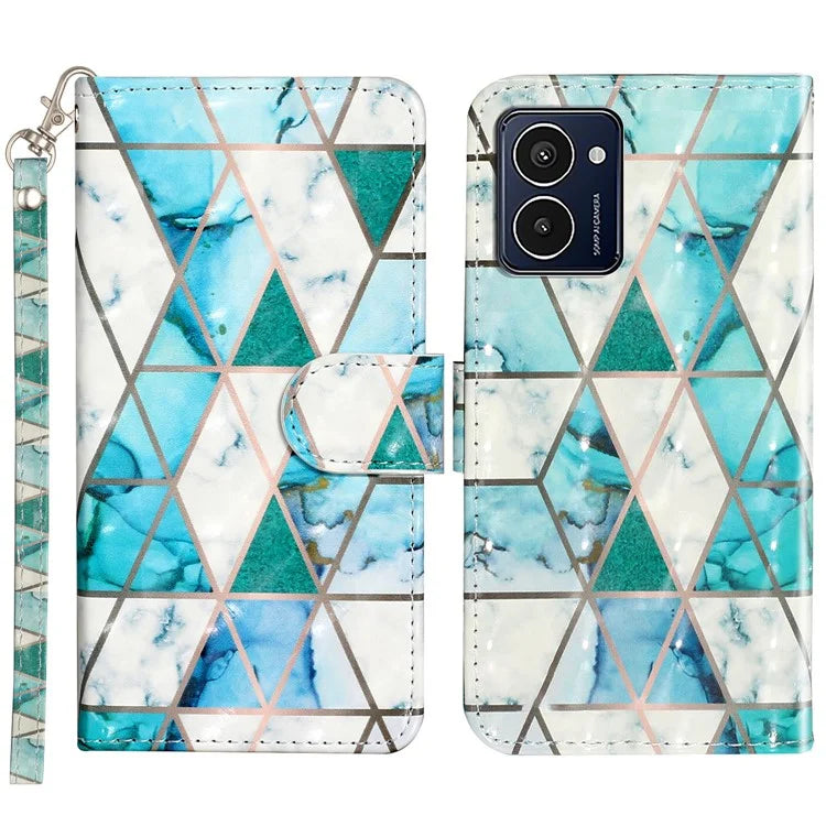 For HMD Pulse Pro Case 3D Pattern Printed Phone Leather Cover Handbag