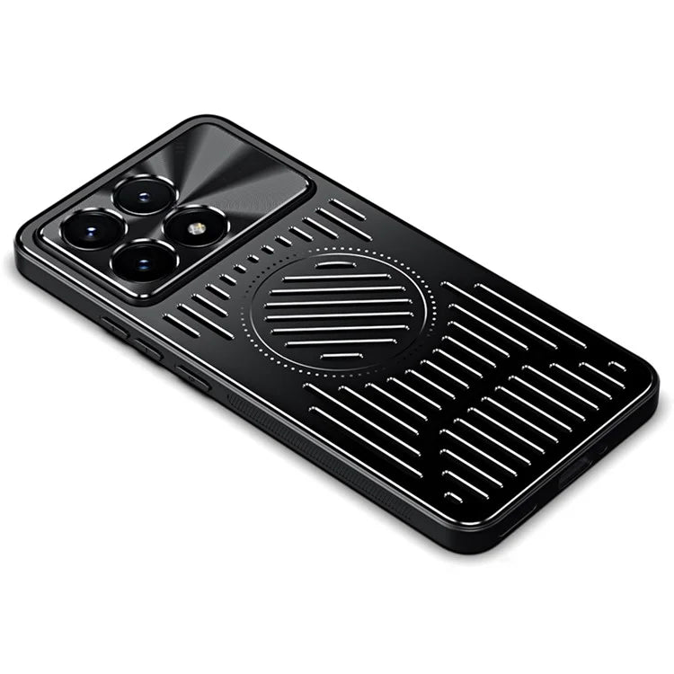 For Xiaomi Redmi K70E 5G Case TPU+Aluminum Alloy Anti-Fall Phone Cover Heat Dissipation