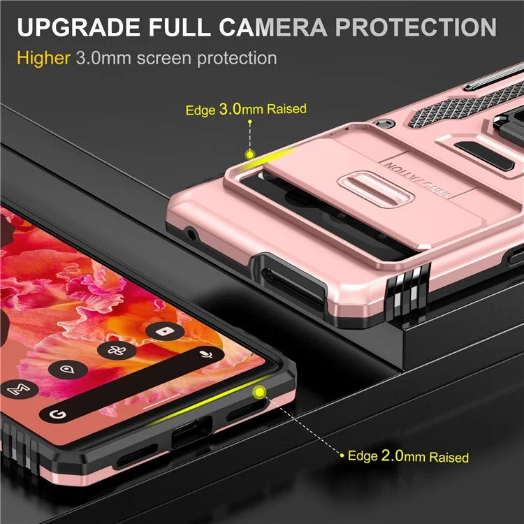 Armor Series For Google Pixel 9 Pro XL Case PC+TPU Kickstand Phone Cover with Camshield