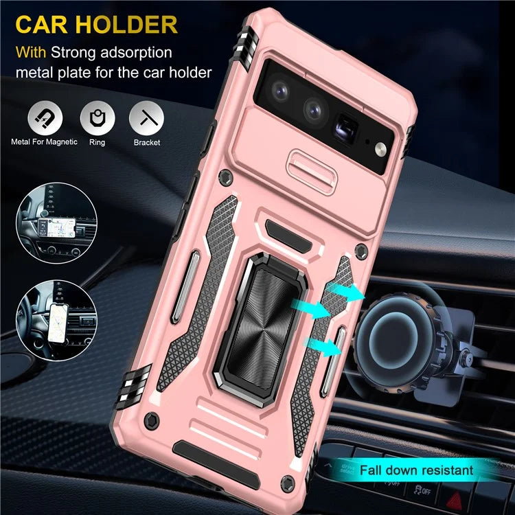 Armor Series For Google Pixel 9 Pro XL Case PC+TPU Kickstand Phone Cover with Camshield
