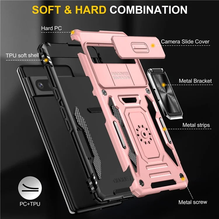 Armor Series For Google Pixel 9 Pro XL Case PC+TPU Kickstand Phone Cover with Camshield