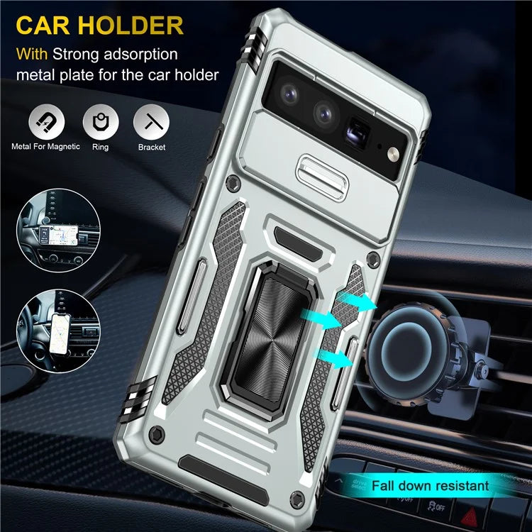 Armor Series For Google Pixel 9 Pro XL Case PC+TPU Kickstand Phone Cover with Camshield