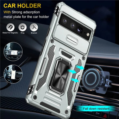 Armor Series For Google Pixel 9 Pro XL Case PC+TPU Kickstand Phone Cover with Camshield