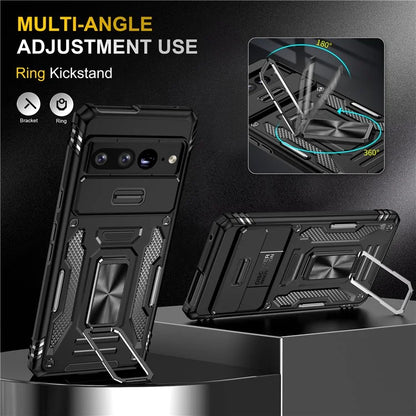 Armor Series For Google Pixel 9 Pro XL Case PC+TPU Kickstand Phone Cover with Camshield