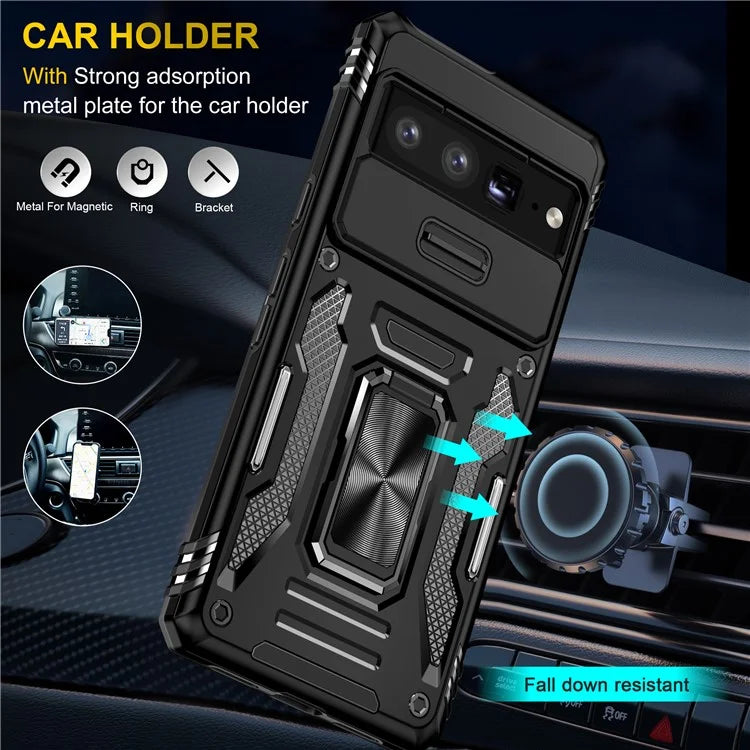 Armor Series For Google Pixel 9 Pro XL Case PC+TPU Kickstand Phone Cover with Camshield