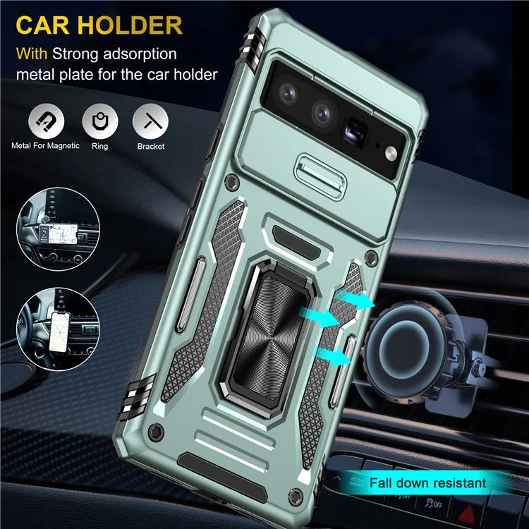 Armor Series For Google Pixel 9 Pro XL Case PC+TPU Kickstand Phone Cover with Camshield