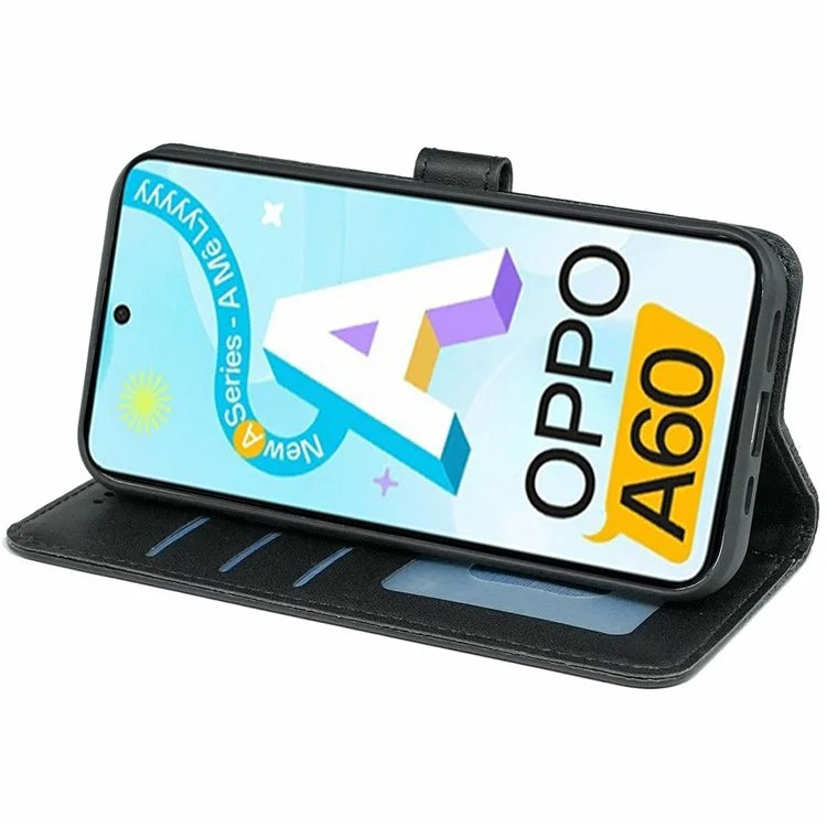 For Oppo A60 4G Wallet Case Shockproof Leather Phone Cover