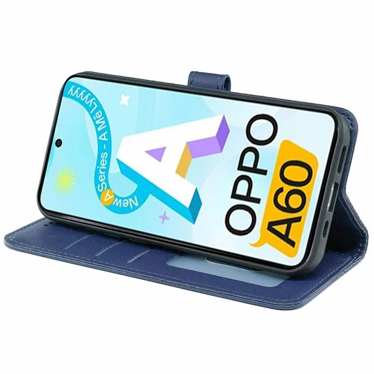For Oppo A60 4G Wallet Case Shockproof Leather Phone Cover