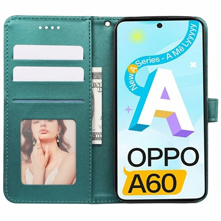 For Oppo A60 4G Wallet Case Shockproof Leather Phone Cover