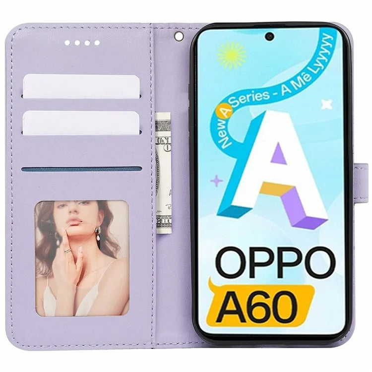 For Oppo A60 4G Wallet Case Shockproof Leather Phone Cover