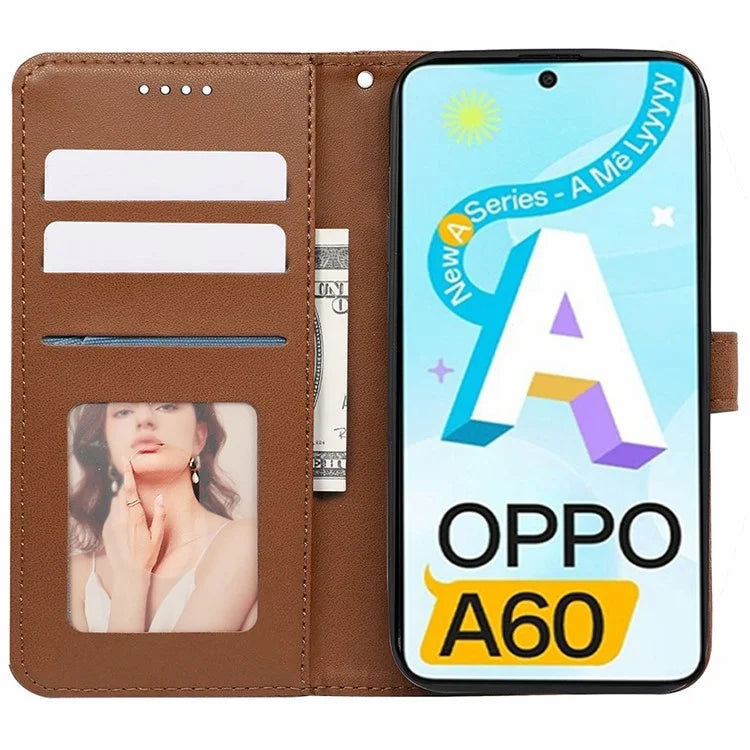 For Oppo A60 4G Wallet Case Shockproof Leather Phone Cover