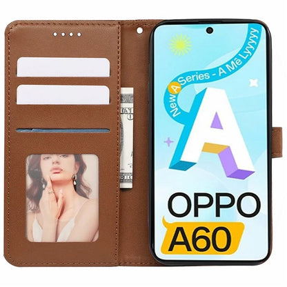 For Oppo A60 4G Wallet Case Shockproof Leather Phone Cover
