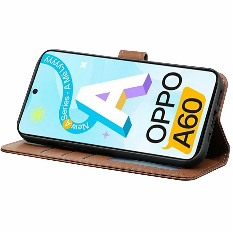 For Oppo A60 4G Wallet Case Shockproof Leather Phone Cover