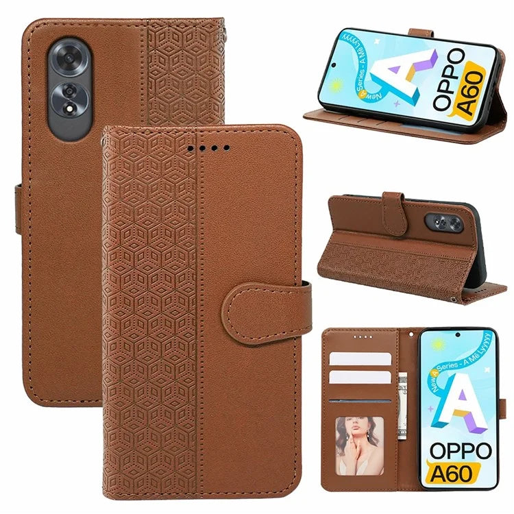 For Oppo A60 4G Wallet Case Shockproof Leather Phone Cover